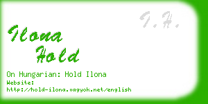 ilona hold business card